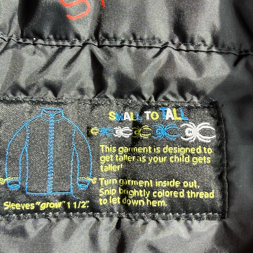 Spyder Kids Ski Jacket Red Black Hooded Thinsulate Snow Coat Size 4/5 - Picture 8 of 9